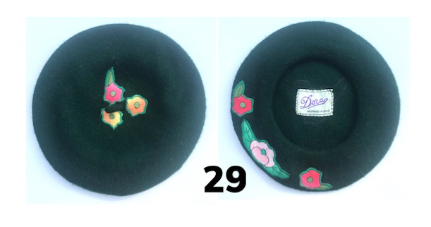 Forest Green Floral Hat