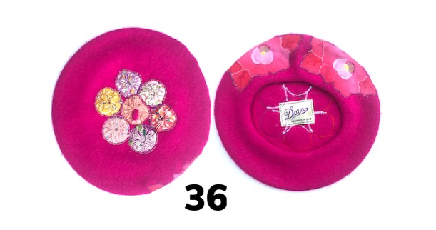 Deep Pink Large Florals Hat