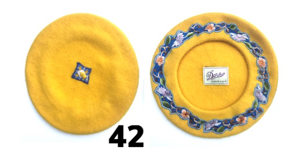 Yellow Floral Patterned Hat