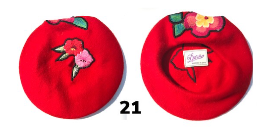 Red Floral Hat