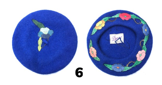 Royal Blue Floral Hat