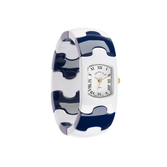 Puzzle White and Navy